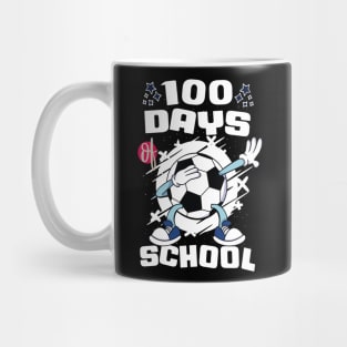 100 days of school featuring a dabbing Football #1 Mug